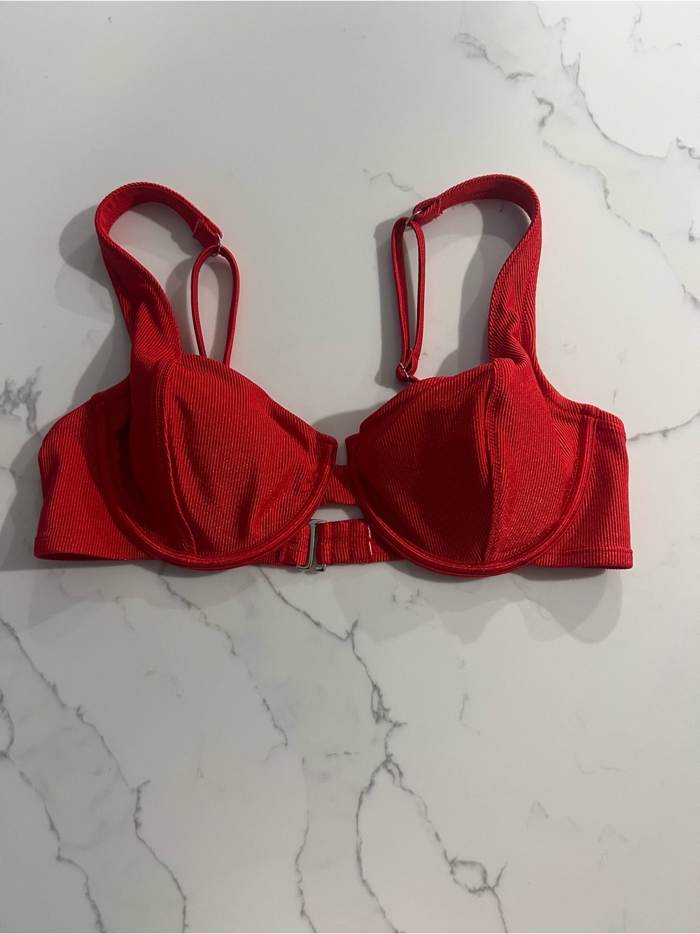Medium Red Underwire Bikini Top - Women's Swim